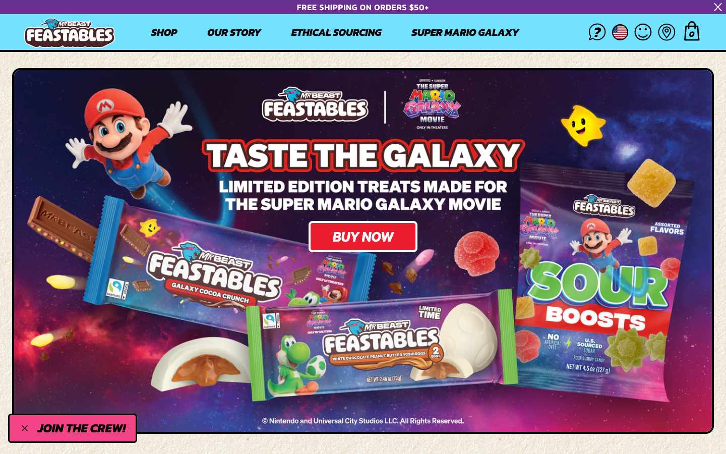 Feastables landing page